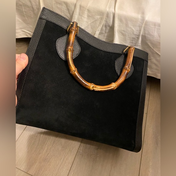 Vintage Gucci Bamboo Handle Leather Tote Rare - Picture 5 of 13